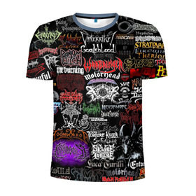Мужская футболка 3D спортивная с принтом Hard Rock в Курске, 100% полиэстер с улучшенными характеристиками | приталенный силуэт, круглая горловина, широкие плечи, сужается к линии бедра | music | rock | rock and roll | музыка | рок