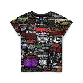 Детская футболка 3D с принтом Hard Rock в Курске, 100% гипоаллергенный полиэфир | прямой крой, круглый вырез горловины, длина до линии бедер, чуть спущенное плечо, ткань немного тянется | music | rock | rock and roll | музыка | рок