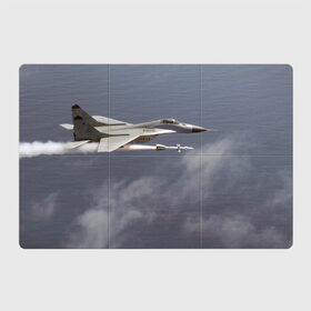 Магнитный плакат 3Х2 с принтом Атака МиГ-29 в Курске, Полимерный материал с магнитным слоем | 6 деталей размером 9*9 см | Тематика изображения на принте: самолет