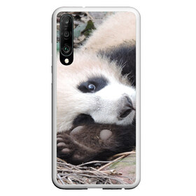 Чехол для Honor P30 с принтом Лапка панда в Курске, Силикон | Область печати: задняя сторона чехла, без боковых панелей | бамбук | животное | медведь
