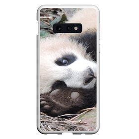 Чехол для Samsung S10E с принтом Лапка панда в Курске, Силикон | Область печати: задняя сторона чехла, без боковых панелей | бамбук | животное | медведь