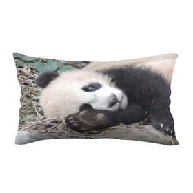 Подушка 3D антистресс с принтом Лапка панда в Курске, наволочка — 100% полиэстер, наполнитель — вспененный полистирол | состоит из подушки и наволочки на молнии | бамбук | животное | медведь
