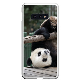 Чехол для Samsung S10E с принтом Паркур панда в Курске, Силикон | Область печати: задняя сторона чехла, без боковых панелей | бамбук | животное | медведь