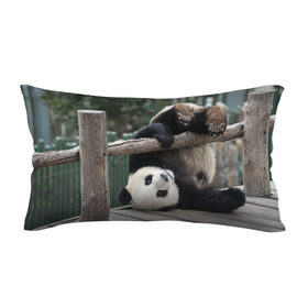 Подушка 3D антистресс с принтом Паркур панда в Курске, наволочка — 100% полиэстер, наполнитель — вспененный полистирол | состоит из подушки и наволочки на молнии | бамбук | животное | медведь