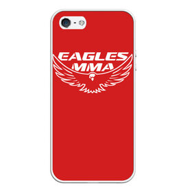 Чехол для iPhone 5/5S матовый с принтом Eagles mma в Курске, Силикон | Область печати: задняя сторона чехла, без боковых панелей | Тематика изображения на принте: maa | ufc | бои | бойцы | дагестан | единоборства | мма | орел | хабиб нурмагомедов