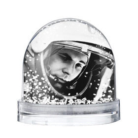 Снежный шар с принтом Юрий Гагарин в Курске, Пластик | Изображение внутри шара печатается на глянцевой фотобумаге с двух сторон | первый космонавт