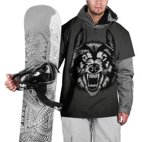 Накидка на куртку 3D с принтом Злой оскал волка в Курске, 100% полиэстер |  | аука | бирюк | волк | волчара | волчица | волчок | глаза | животное | животные | зверь | койот | млекопитающее | оскал | санитар леса | силуэт | татуировка | трафарет | уши | хищник | черный | шакал