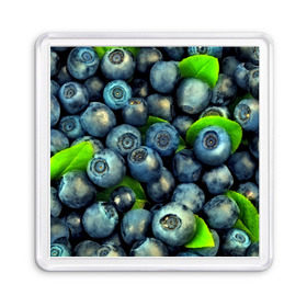 Магнит 55*55 с принтом Голубика в Курске, Пластик | Размер: 65*65 мм; Размер печати: 55*55 мм | blueberry | голубика | черника | ягоды