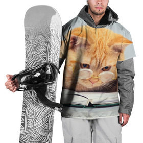 Накидка на куртку 3D с принтом Кот ученый в Курске, 100% полиэстер |  | грустный | добрый | животное | киса | киска | кот | котенок | котэ | кошка | красивый | лапа | лапка | ласковый | милый | очки | прикольный | рыжий | смешной | унылый | усатый | шерсть