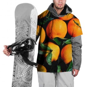 Накидка на куртку 3D с принтом Мандаринчики в Курске, 100% полиэстер |  | Тематика изображения на принте: зелень | оранжевый | цитрус | яркий