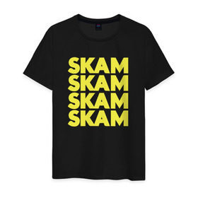 Мужская футболка хлопок с принтом Стыд Skam в Курске, 100% хлопок | прямой крой, круглый вырез горловины, длина до линии бедер, слегка спущенное плечо. | skam | скам | стыд