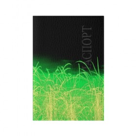 Обложка для паспорта матовая кожа с принтом Зеленые искры в Курске, натуральная матовая кожа | размер 19,3 х 13,7 см; прозрачные пластиковые крепления | Тематика изображения на принте: 3d | абстракция | брызги | зеленый | искры | линии | полосы | прикольные | салют | свет | узоры | яркие