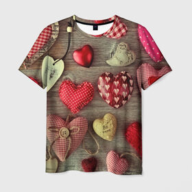 Мужская футболка 3D с принтом Плюшевые сердечки в Курске, 100% полиэфир | прямой крой, круглый вырез горловины, длина до линии бедер | 3d | абстракция | день святого валентина | игрушки | любовь | много | плюшевые | праздник | прикольные | разные | сердечки | цветные | яркие