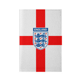 Обложка для паспорта матовая кожа с принтом Сборная Англии в Курске, натуральная матовая кожа | размер 19,3 х 13,7 см; прозрачные пластиковые крепления | Тематика изображения на принте: англия | игра | лондон | сборная | футбол