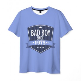 Мужская футболка 3D с принтом Плохой мальчик с 1975 в Курске, 100% полиэфир | прямой крой, круглый вырез горловины, длина до линии бедер | 
