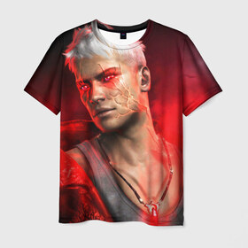 Мужская футболка 3D с принтом cry в Курске, 100% полиэфир | прямой крой, круглый вырез горловины, длина до линии бедер | devil | dmc | may | игра