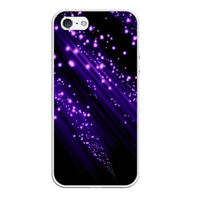 Чехол для iPhone 5/5S матовый с принтом Twinkle в Курске, Силикон | Область печати: задняя сторона чехла, без боковых панелей | 3d | абстракция | блеск | линии | лучи | огоньки | полосы | прикольные | пятна | свет | темный | фиолетовый | яркие