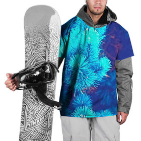 Накидка на куртку 3D с принтом Голубая ель в Курске, 100% полиэстер |  | 3d | ёлка | ель | зелёный | лес | новый год | праздник | природа | текстура | фон