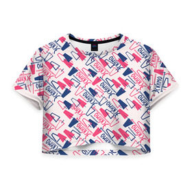 Женская футболка 3D укороченная с принтом Эскимо в Курске, 100% полиэстер | круглая горловина, длина футболки до линии талии, рукава с отворотами | fashion | moda | trend | еда | ленинградское | мода | мороженка | мороженко | мороженное | мороженое | эскимо