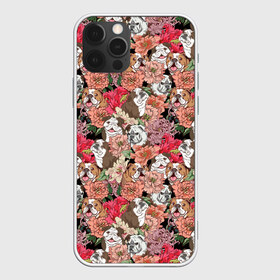 Чехол для iPhone 12 Pro Max с принтом Dogs and flowers в Курске, Силикон |  | boxer | cute | dog | flower | flowers | love | lovely | summer | боксер | бульдог | летний | лето | пес | пионы | собака | собачка | цветочный | цветы