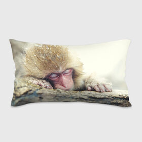 Подушка 3D антистресс с принтом Обезьянка спит в Курске, наволочка — 100% полиэстер, наполнитель — вспененный полистирол | состоит из подушки и наволочки на молнии | бабуин | животное | обезьяна | орангутанг | примат