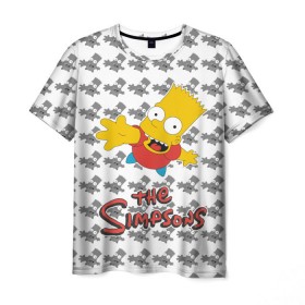 Мужская футболка 3D с принтом Bart в Курске, 100% полиэфир | прямой крой, круглый вырез горловины, длина до линии бедер | simpsons | барт | мульт | симпсоны