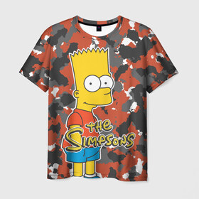 Мужская футболка 3D с принтом Bart в Курске, 100% полиэфир | прямой крой, круглый вырез горловины, длина до линии бедер | simpsons | барт | мульт | симпсоны