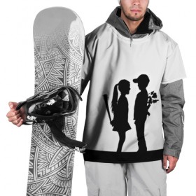 Накидка на куртку 3D с принтом Свидание в Курске, 100% полиэстер |  | 3d | белый | девочка | другие | картинка | мальчик | минимализм | прикол | прикольные | светлая | смешно | черный