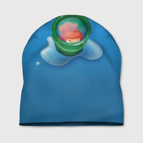 Шапка 3D с принтом Bucket в Курске, 100% полиэстер | универсальный размер, печать по всей поверхности изделия | Тематика изображения на принте: anime | ponyo | аниме | миядзаки | поньо | рыбка