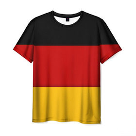 Мужская футболка 3D с принтом Германия в Курске, 100% полиэфир | прямой крой, круглый вырез горловины, длина до линии бедер | Тематика изображения на принте: germany | флаг
