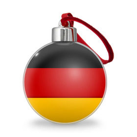 Ёлочный шар с принтом Германия в Курске, Пластик | Диаметр: 77 мм | Тематика изображения на принте: germany | флаг