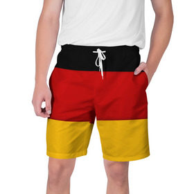 Мужские шорты 3D с принтом Германия в Курске,  полиэстер 100% | прямой крой, два кармана без застежек по бокам. Мягкая трикотажная резинка на поясе, внутри которой широкие завязки. Длина чуть выше колен | germany | флаг