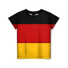 Детская футболка 3D с принтом Германия в Курске, 100% гипоаллергенный полиэфир | прямой крой, круглый вырез горловины, длина до линии бедер, чуть спущенное плечо, ткань немного тянется | germany | флаг