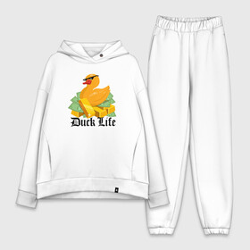 Женский костюм хлопок Oversize с принтом Duck Life в Курске,  |  | duck | ducklife | life | thuglife | утка | уточка