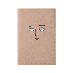 Обложка для паспорта матовая кожа с принтом One punch man в Курске, натуральная матовая кожа | размер 19,3 х 13,7 см; прозрачные пластиковые крепления | anime | one punch man | saitama