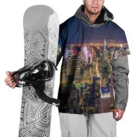 Накидка на куртку 3D с принтом Ночной город 3 в Курске, 100% полиэстер |  | Тематика изображения на принте: город | здания | небо | ночь | свет