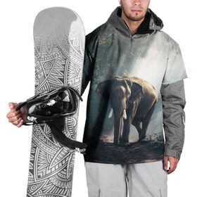 Накидка на куртку 3D с принтом Слон в лесу в Курске, 100% полиэстер |  | африка | африканский | бивни | большой | гигант джунгли | зоопарк | индийский | индия | лесной великан | мамонт | огромный | саванна | сафари | серый | слон | слоненок | слониха | стадо | уши | хобот