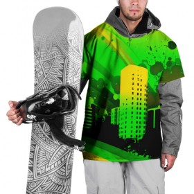 Накидка на куртку 3D с принтом Город в красках в Курске, 100% полиэстер |  | 3d | город | другие | зеленый | картинка | красивые | краски | прикольные | пятна | радуга | свет | цветные | яркие