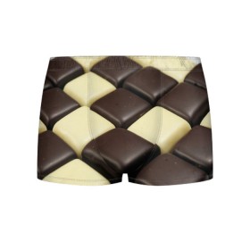 Мужские трусы 3D с принтом Шоколадные конфеты в Курске, 50% хлопок, 50% полиэстер | классическая посадка, на поясе мягкая тканевая резинка | десерт | еда | конфеты | сладкое | структуры | шахматы | шоколад