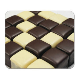 Коврик прямоугольный с принтом Шоколадные конфеты в Курске, натуральный каучук | размер 230 х 185 мм; запечатка лицевой стороны | десерт | еда | конфеты | сладкое | структуры | шахматы | шоколад