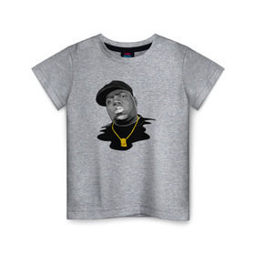 Детская футболка хлопок с принтом The Notorious B.I.G. в Курске, 100% хлопок | круглый вырез горловины, полуприлегающий силуэт, длина до линии бедер | 2pac | 90 | big | gangsters | legend | notorious | old school | rap | рэп