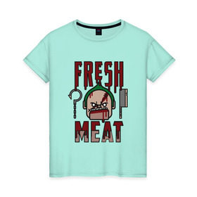 Женская футболка хлопок с принтом Dota 2 - Fresh Meat в Курске, 100% хлопок | прямой крой, круглый вырез горловины, длина до линии бедер, слегка спущенное плечо | dota | dota2 | game | online | дота | игра | крюк | онлайн | пудж | стратегия | хук