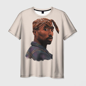 Мужская футболка 3D с принтом Tupac в Курске, 100% полиэфир | прямой крой, круглый вырез горловины, длина до линии бедер | 2pac | rap | shakur | tupac | рэп | тупак | шакур