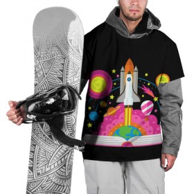 Накидка на куртку 3D с принтом Космос в Курске, 100% полиэстер |  | звезды | космос | планета | ракета