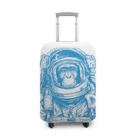 Чехол для чемодана 3D с принтом Космомакака в Курске, 86% полиэфир, 14% спандекс | двустороннее нанесение принта, прорези для ручек и колес | день космонавтики | звезда | звезды | космонавт | космонавты | космос | планета | планеты | ракета | ракеты