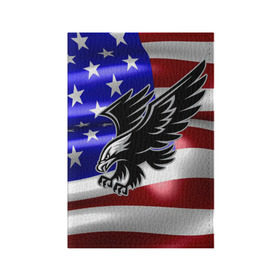 Обложка для паспорта матовая кожа с принтом Флаг США с орлом в Курске, натуральная матовая кожа | размер 19,3 х 13,7 см; прозрачные пластиковые крепления | Тематика изображения на принте: usa | америка | белоголовый | герб | государство | доллар | дядя сэм | звездно полосатый флаг | лысый | нато | оон | орел | птица | свобода | символ | соединённые штаты америки | страна | сша | штат