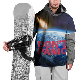 Накидка на куртку 3D с принтом Без паники, метеорит в Курске, 100% полиэстер |  | do not panic | dont panic | апокалипсис | без паники | взрыв | гибель | земля | классная | комета | конец света | космос | крутая | метеорит | не надо | прикол | прикольная надпись | ужас