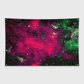 Флаг-баннер с принтом Розовый космос в Курске, 100% полиэстер | размер 67 х 109 см, плотность ткани — 95 г/м2; по краям флага есть четыре люверса для крепления | nebula | space | star | вселенная | звезды | земля | космический | космос | планеты | плеяды | пространство | созвездие