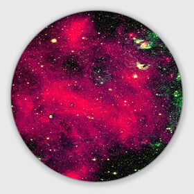 Коврик круглый с принтом Розовый космос в Курске, резина и полиэстер | круглая форма, изображение наносится на всю лицевую часть | nebula | space | star | вселенная | звезды | земля | космический | космос | планеты | плеяды | пространство | созвездие