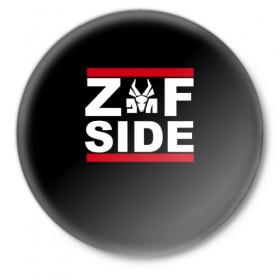 Значок с принтом Z Side в Курске,  металл | круглая форма, металлическая застежка в виде булавки | die antwoord | ninja | yolandi